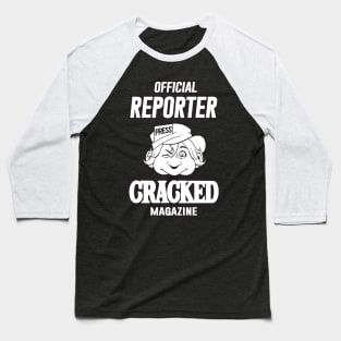 Cracked Reporter (Dark) Baseball T-Shirt